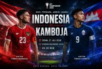 Timnas Indonesia  vs Kamboja (ilustrasi dibikin oleh ai - rentak.id)