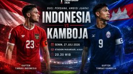 Timnas Indonesia  vs Kamboja (ilustrasi dibikin oleh ai - rentak.id)