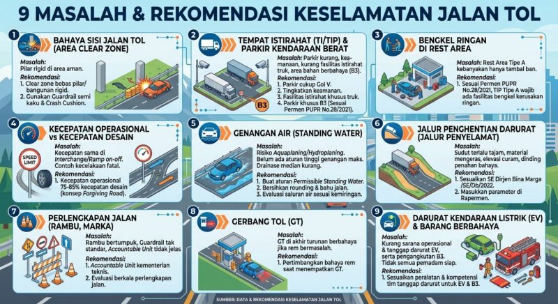 9 masalah dan rekomendasi keselamatan jalan tol (foto. ist)