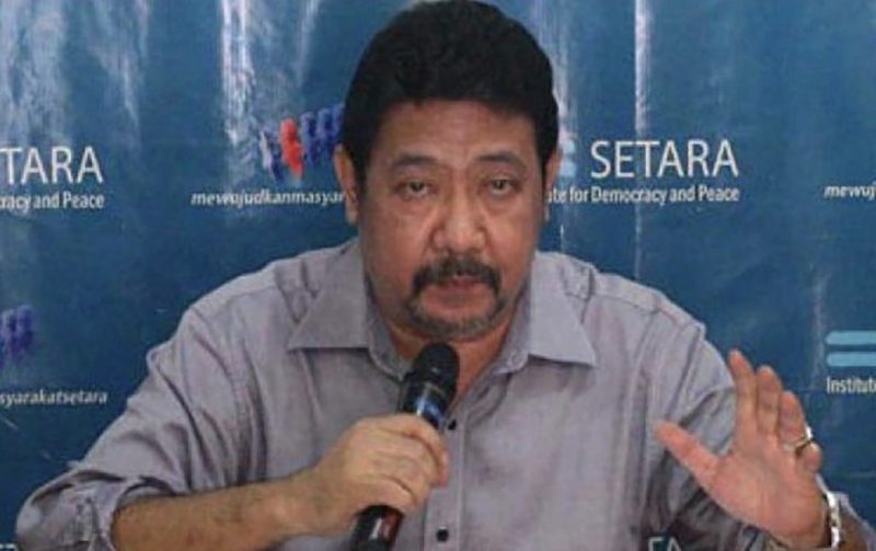 Ketua Dewan Nasional Setara Institut Hendardi. (X)
