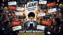 Ilustrasi latah (dibikin oleh air -rentak.id)