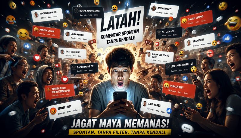Ilustrasi latah (dibikin oleh air -rentak.id)