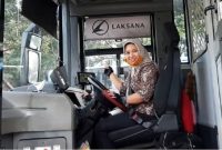 Ilustrasi pengemudi wanita Transjakarta (foto. mti)