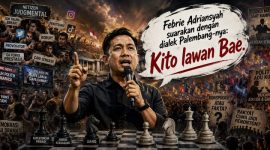 Ilustrasi tulisan opini Untung Febri Bukan Jo0kowi. (dibikin oleh ai -rentak.id)