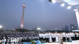 Peserta Zikir dan Doa Kebangsaan 2026 di Monas (foto. kemenag)