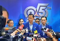 AHY saat beberkan pidatonyausai perayaan HUT Partai Demokrat (foto. lazir)