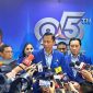 AHY saat beberkan pidatonyausai perayaan HUT Partai Demokrat (foto. lazir)