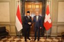 AHY saat bertemu Presiden Konfederasi Swiss Guy Parmelin di Federal Palace (foto. ist)