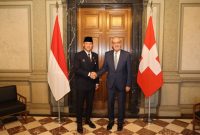 AHY saat bertemu Presiden Konfederasi Swiss Guy Parmelin di Federal Palace (foto. ist)