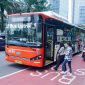 Bus Listrik melintas di kota Jakarta (foto. ist)
