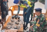 TNI AL amankan sebanyak 240 cartridge vape merek Bomb (foto. dispenal)
