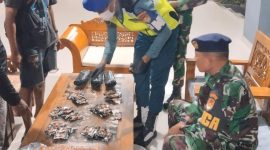 TNI AL amankan sebanyak 240 cartridge vape merek Bomb (foto. dispenal)
