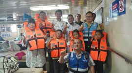 Workshop Safety Training yang digelar PT PELNI di atas KM Bukit Raya. (foto. Kememhub)