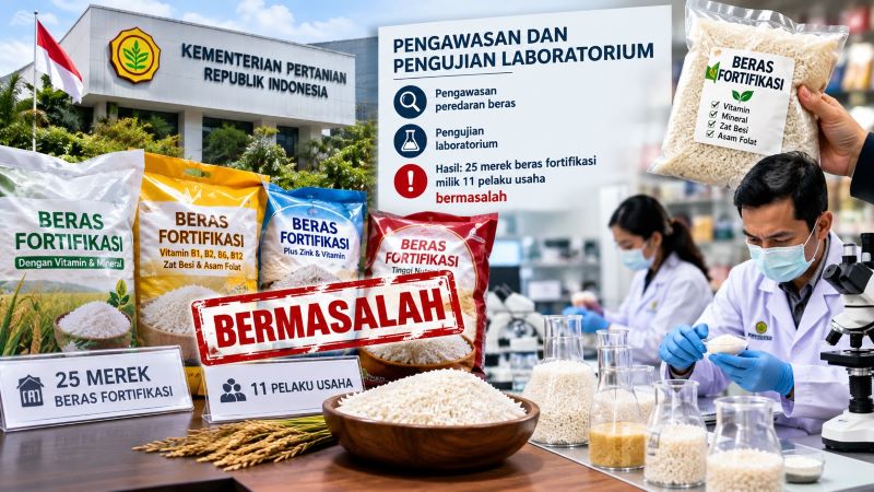 Ilustrasi beras fortifikasi (ilustrasi dibikin ai -rentak.id)