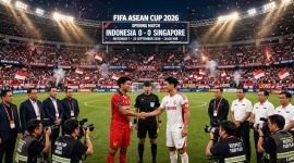 Laga Indonesia vs Singapura (dibikin oleh ai -rendatk.id)