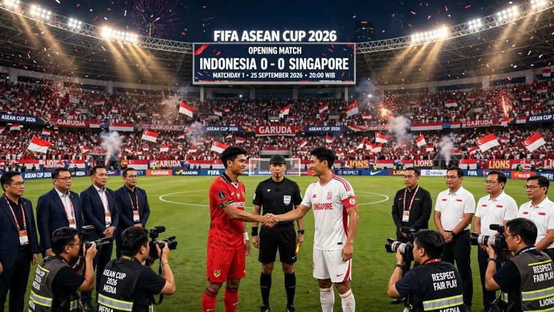 Laga Indonesia vs Singapura (dibikin oleh ai -rendatk.id)
