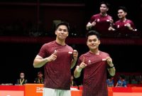 Pasangan ganda putra Leo Rolly Carnando-Daniel Marthin (foto. kemenpora)