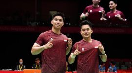 Pasangan ganda putra Leo Rolly Carnando-Daniel Marthin (foto. kemenpora)