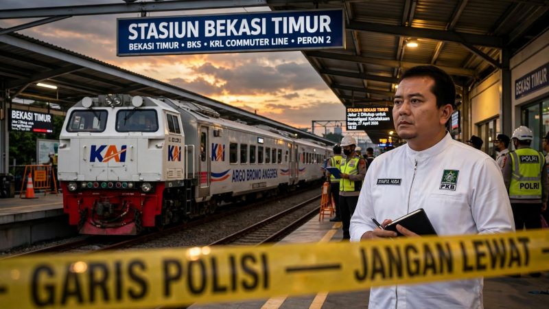 Syaiful Huda soal kecelakan KA di Bekasi Timur (ilustsrasi dibikin ai - rentak. id)