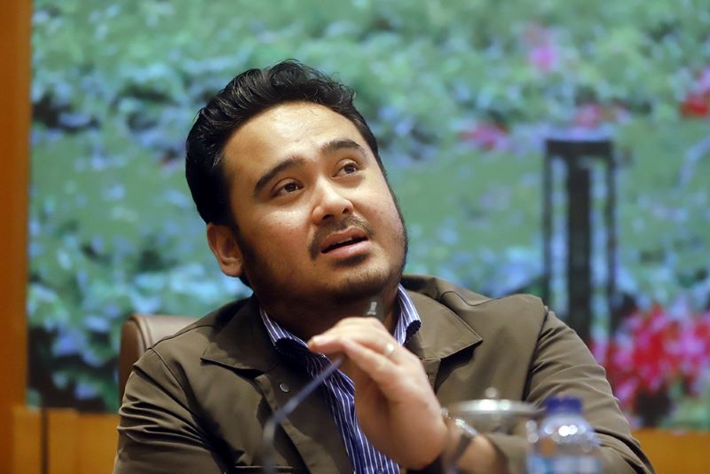 Ahmad Irawan dalam sebuah diskusi di DPR (dok. rentak.id)