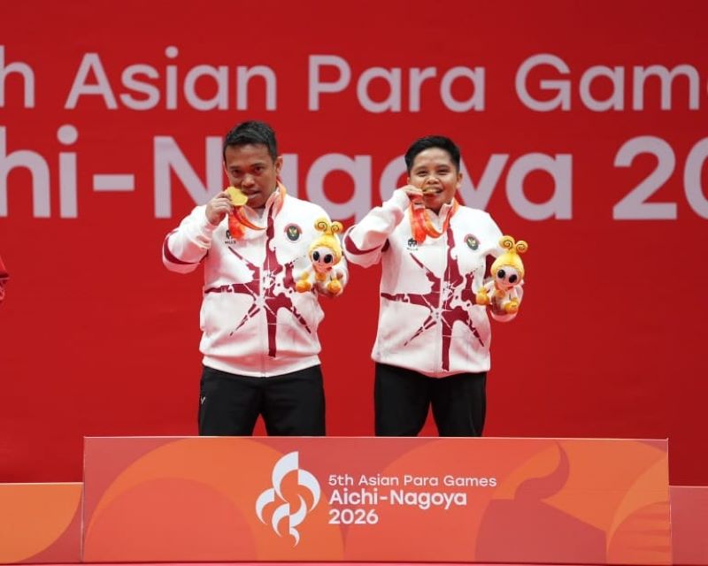 Atlet raih medali di Aian Para Games (foto. kemenpora)