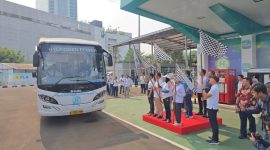 Bus Hydrogen–Diesel Dual Fuel (H2 DDF) Damri (foto. damri)