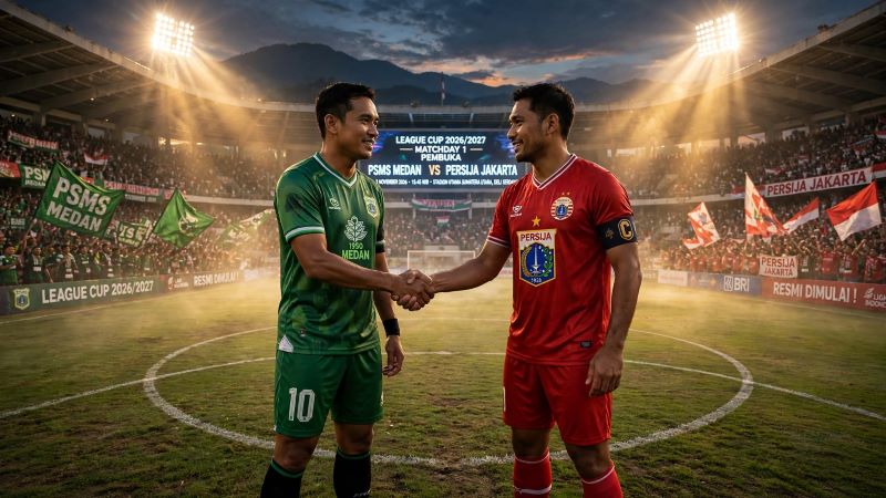 Ilustrasi PSMS vs Persija (ilustrasi dibikin ai - rentak.id)