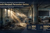Ilustrasi kekerasan di sekolah (ilustrasi foto.bikinj oleh ai - rentak.id)