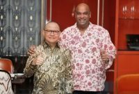 Menteri P2MI Mukhtarudin menyambut Menteri Sumber Daya Manusia Malaysia Dato Sri Ramanan Ramakrishnan. (dok. kemen p2mi)