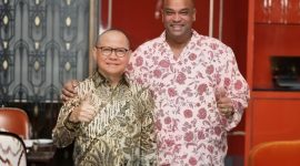 Menteri P2MI Mukhtarudin menyambut Menteri Sumber Daya Manusia Malaysia Dato Sri Ramanan Ramakrishnan. (dok. kemen p2mi)