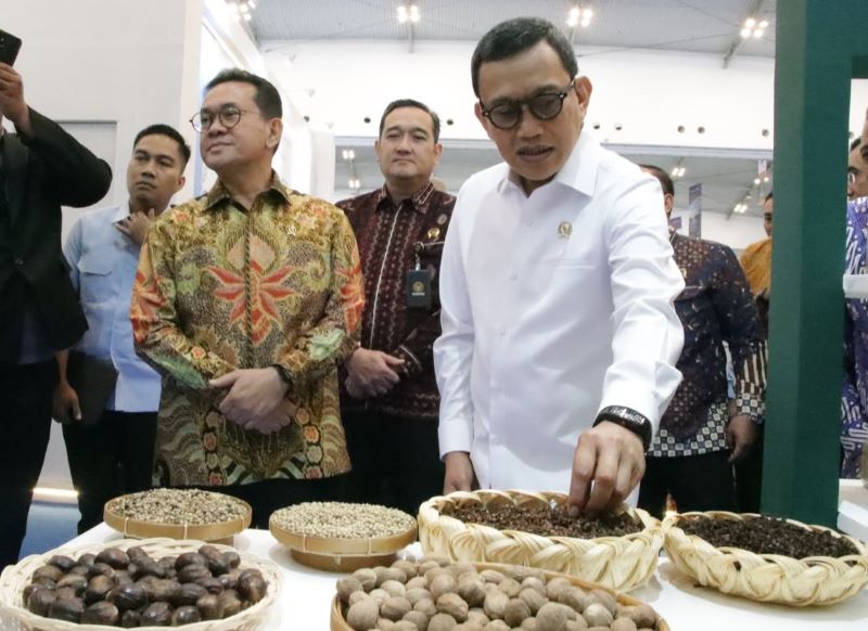 Menteri Perdagangan Republik Indonesia dan Kepala Badan Karantina Indonesia dalam acara Trade Expo Indonesia di ICE BSD, Tangerang (foto. baratin)