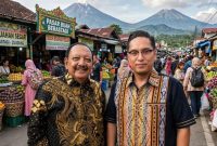 Owner Widy Holidays, H. Amsyal bersama Wali Kota Medan Rico Tri Putra Bayu Waas. (ilustrasi di bikin ai dengan latar belakang berastagi-rentak.id)