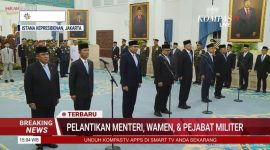Pelantikan Pejabat Pejabat Negara di Istana Negara (foto. tangkapanlayar kompastv)