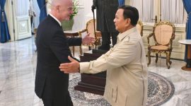 Presiden FIFA Gianni Infantino bertemu Presiden RI Prabowo Subianto (foto. kemenpora)