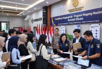Suasana pendafataran MagangHub (ilustrasi dibikin ai - rentak.id)