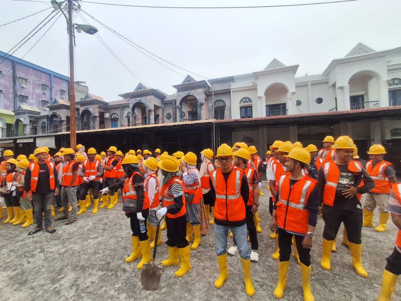 Tenaga kerja konstruksi yang dibina (foto. pu)