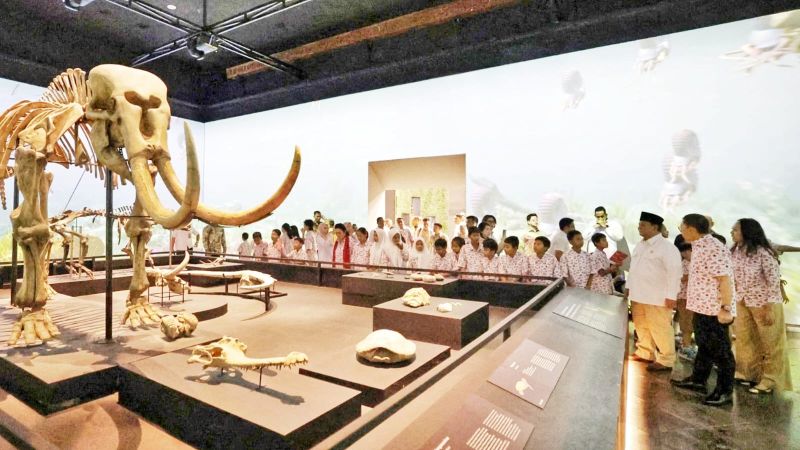 Presiden Prabowo Subianto pada peringatan hari museum nasional (foto. kemenud)